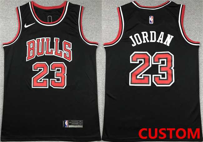 Men%27s Nike Chicago Bulls Customized Swingman Black NBA Jersey->customized nba jersey->Custom Jersey
